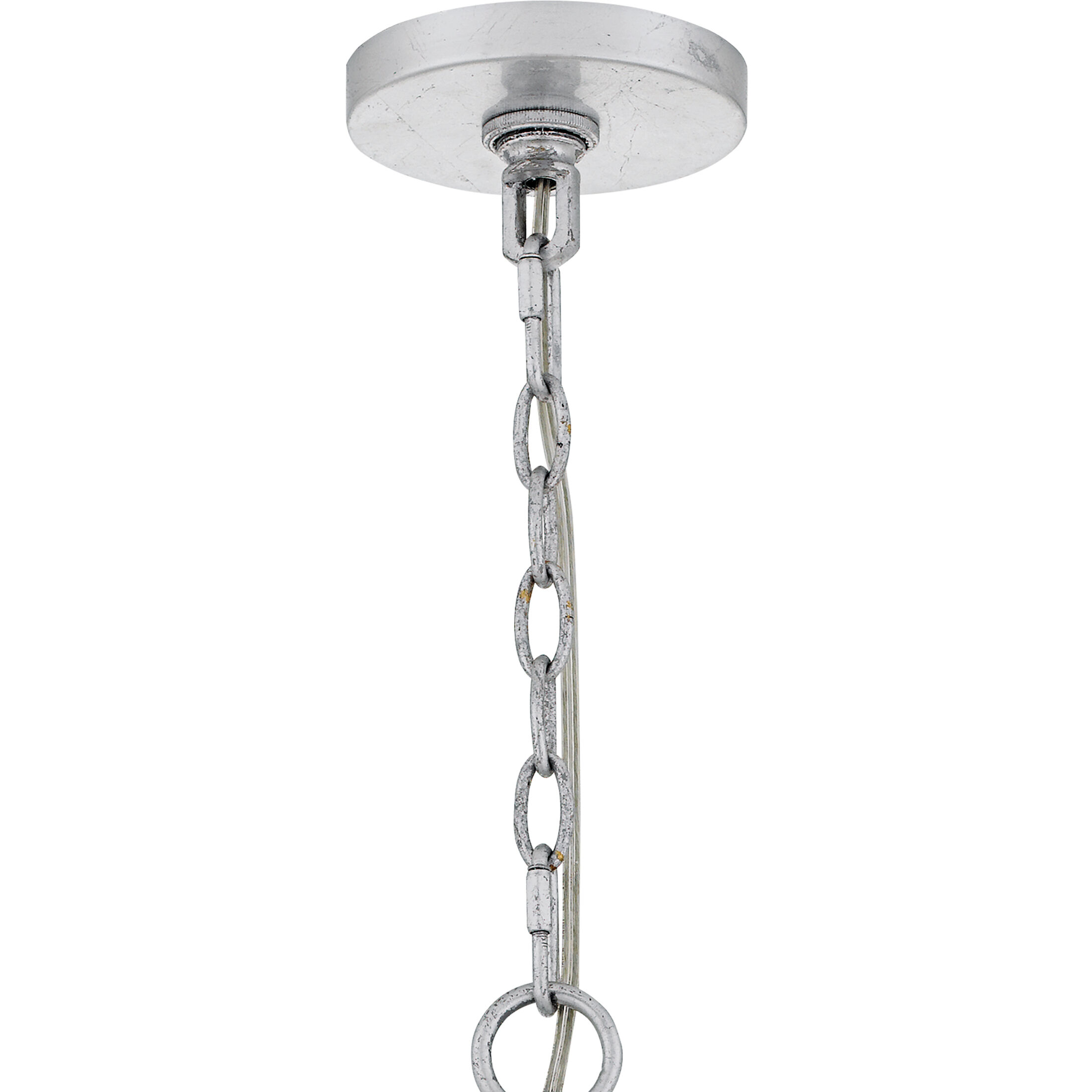 Lilestone 7 Light 28 inch Silver Leaf Pendant Ceiling Light, Large