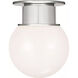 Chapman & Myers Callan LED 9 inch Polished Nickel Flush Mount Ceiling Light