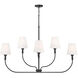 Mairbourne 6 Light 48 inch Matte Black Linear Chandelier Ceiling Light