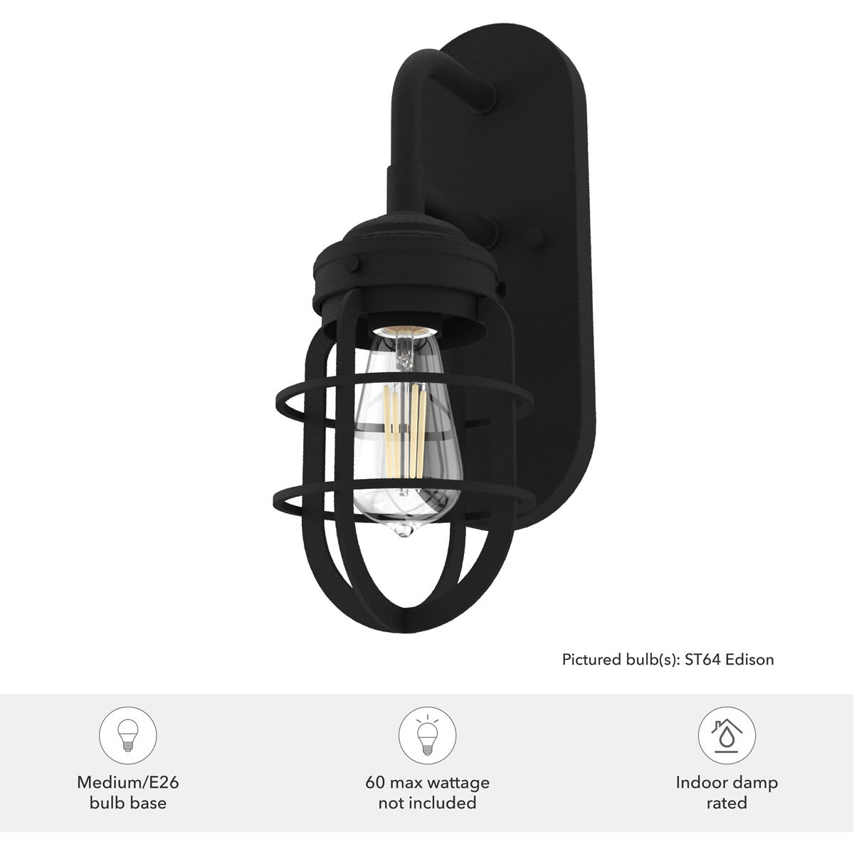 Starklake 1 Light 5 inch Natural Iron Wall Sconce Wall Light