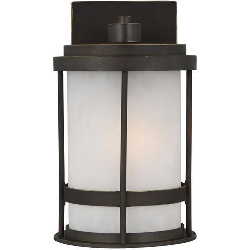Wilburn 1 Light 10.25 inch Antique Bronze Outdoor Wall Lantern, Small