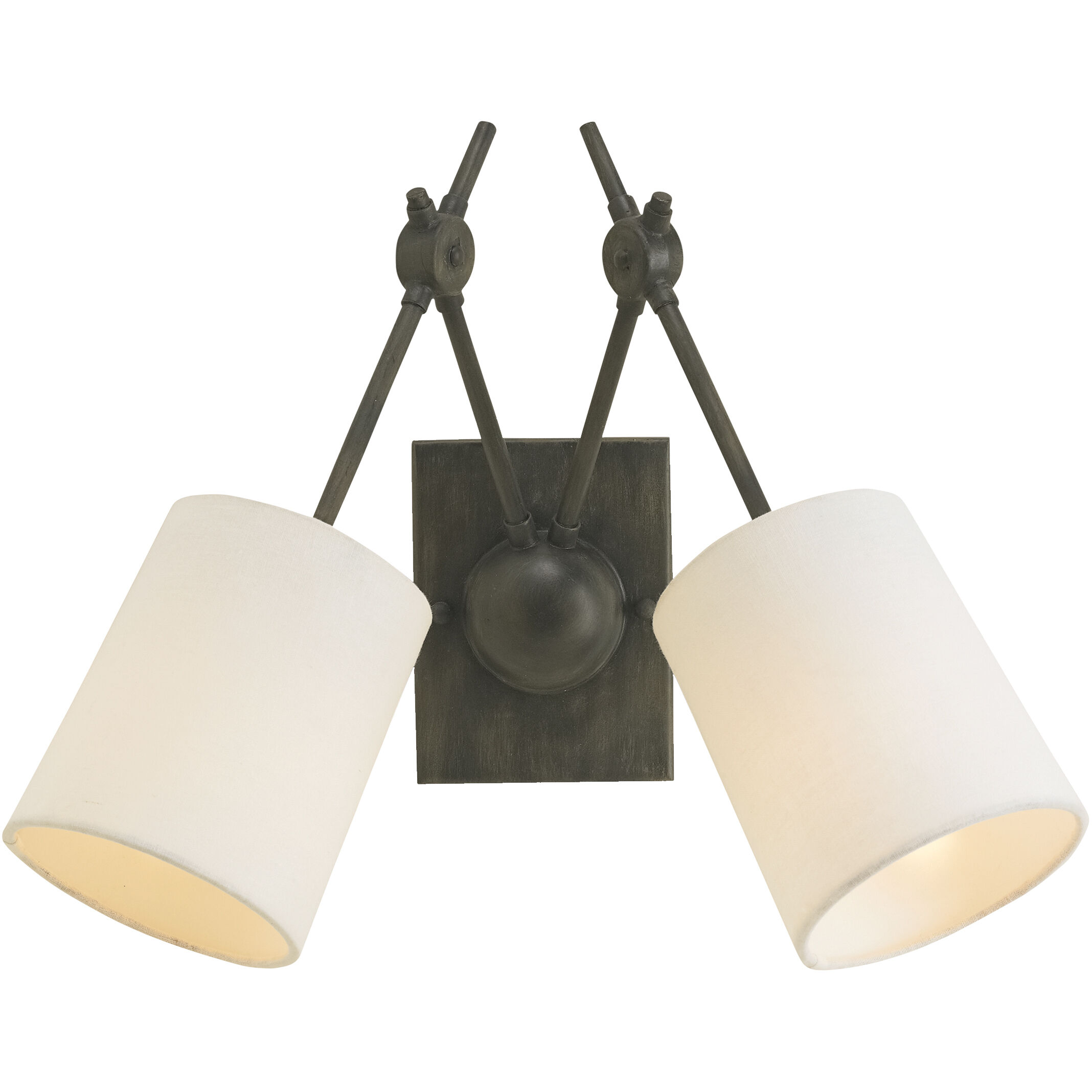 Compass 12 inch 60 watt Black Iron Swing Arm Wall Light