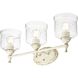 Keating 3 Light 23.88 inch Antique Ivory Vanity Light Wall Light