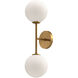 Cassia 2 Light 6 inch Aged Gold Bath Vanity Wall Light in Aged Brass