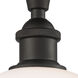 Ballston Athens LED 8 inch Oil Rubbed Bronze Semi-Flush Mount Ceiling Light in Matte White Glass, Ballston