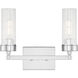 Lida 2 Light 14 inch Chrome Vanity Light Wall Light