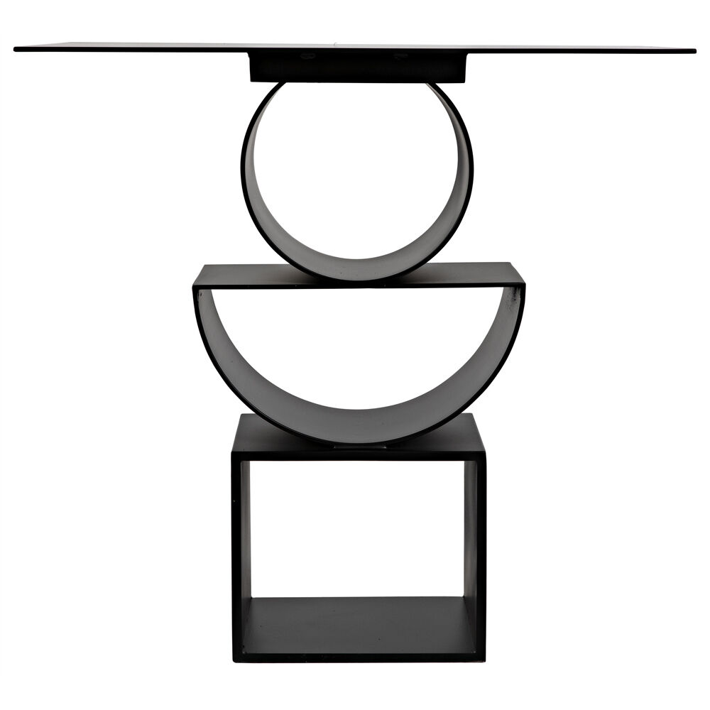 Shape 25 X 24 inch Matte Black Side Table