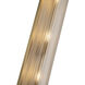 Willard 3 Light 4.38 inch Vintage Brass Bath Vanity Light Wall Light in Clear Prismatic Glass