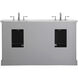 Americana 60 X 35 inch Light Grey with Carrara White Marble Vanity Set