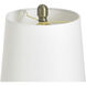 Cameron 32.5 inch 60 watt Antique Brass and Clear and White Table Lamp Portable Light