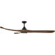 Swell Illuminated 72 inch Matte Black with Walnut Blades Fan