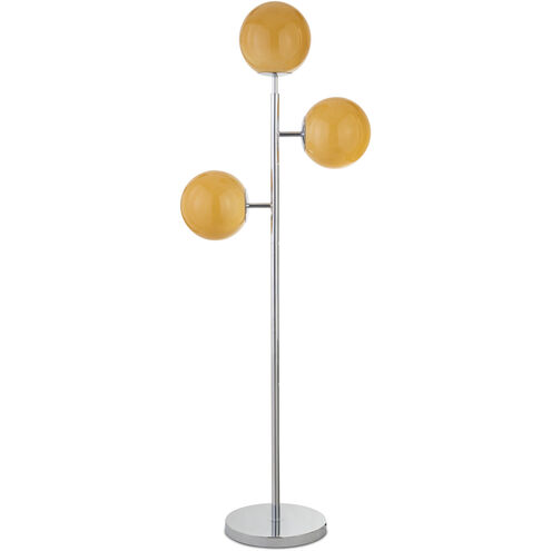Ida 60 inch 15 watt Silver Floor Lamp Portable Light