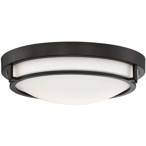Modern 2 Light 13 inch Oil Rubbed Bronze Flush Mount Ceiling Light