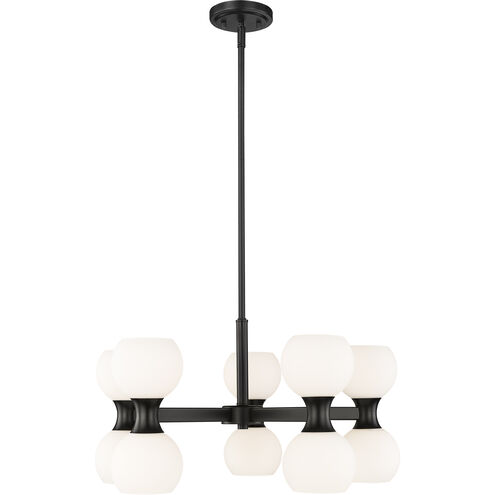 Artemis 10 Light 25 inch Matte Black Chandelier Ceiling Light