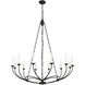 Arabella 12 Light 43 inch Matte Black Chandelier Ceiling Light