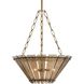 Decora 3 Light 24 inch Smoke and Antique Brass Chandelier Ceiling Light