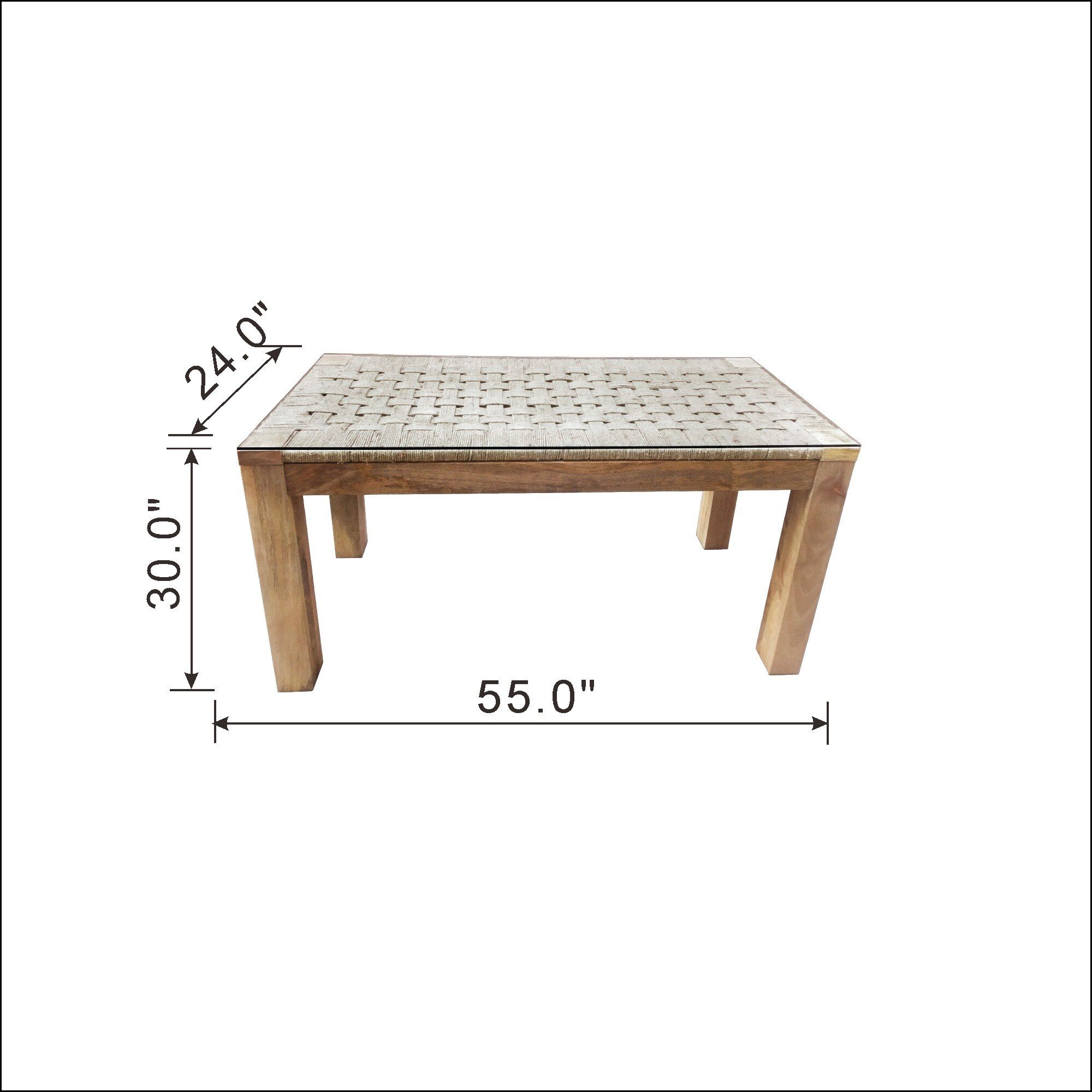 Anita 24 inch Brown and Clear Dining Table