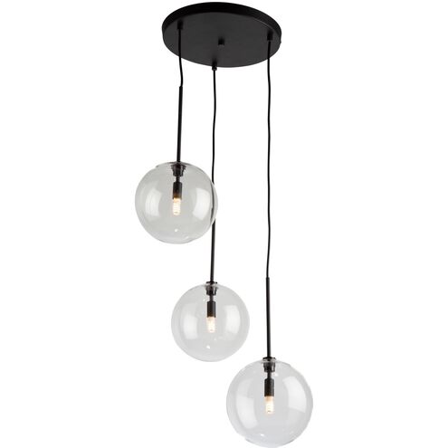 Pinpoint 3 Light 18.1 inch Black Multi Light Pendant Ceiling Light