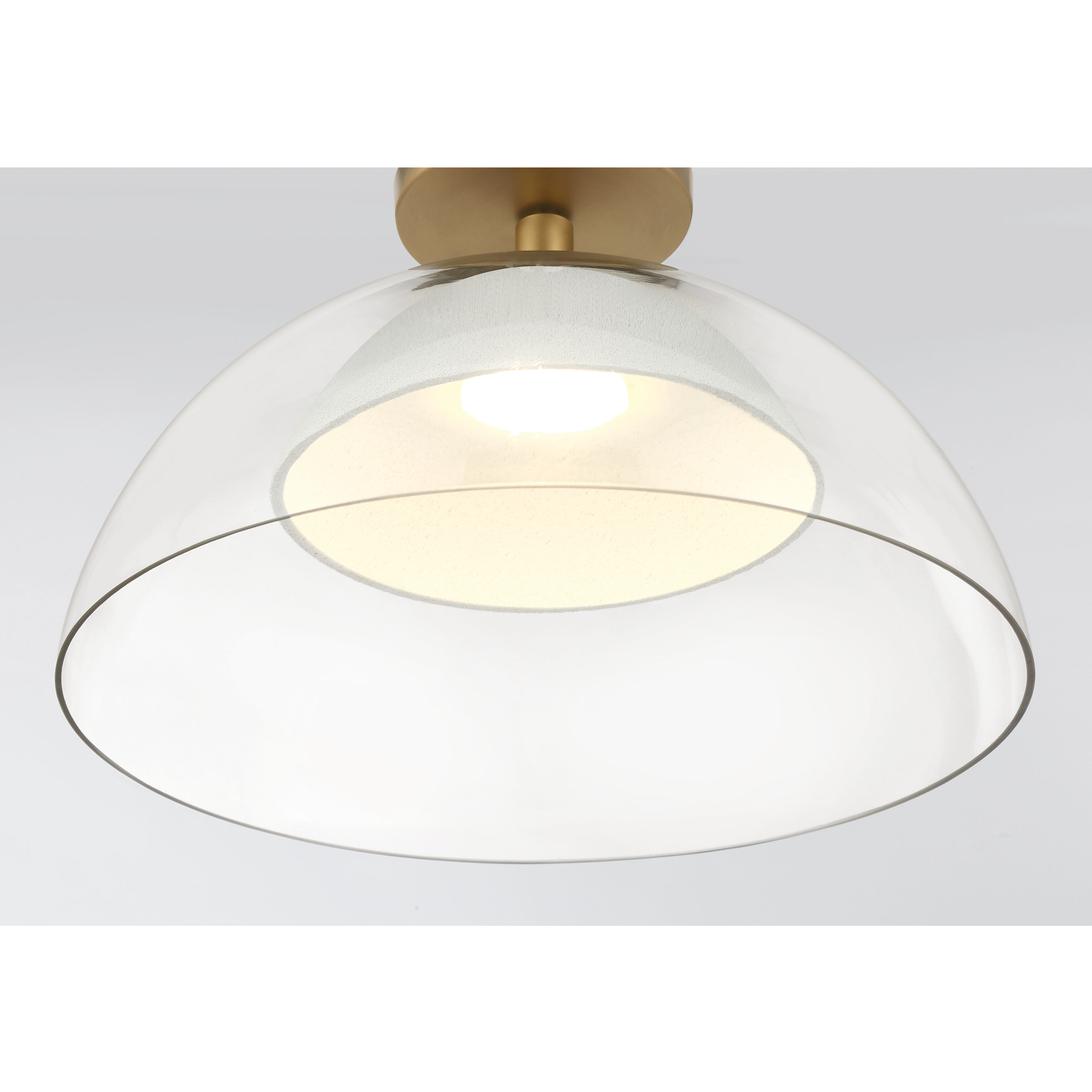 Halwynd LED 15 inch Legacy Brass Convertible Pendant/Semi-Flush Ceiling Light