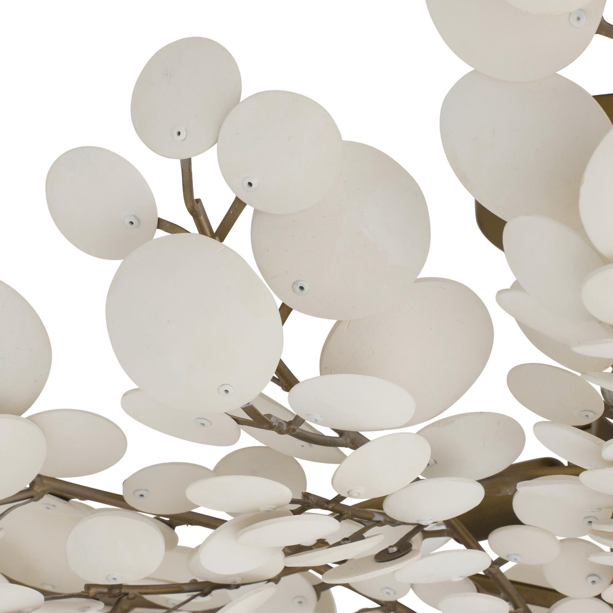 Bilal 3 Light 38 inch Antique Brass Flush Mount Ceiling Light