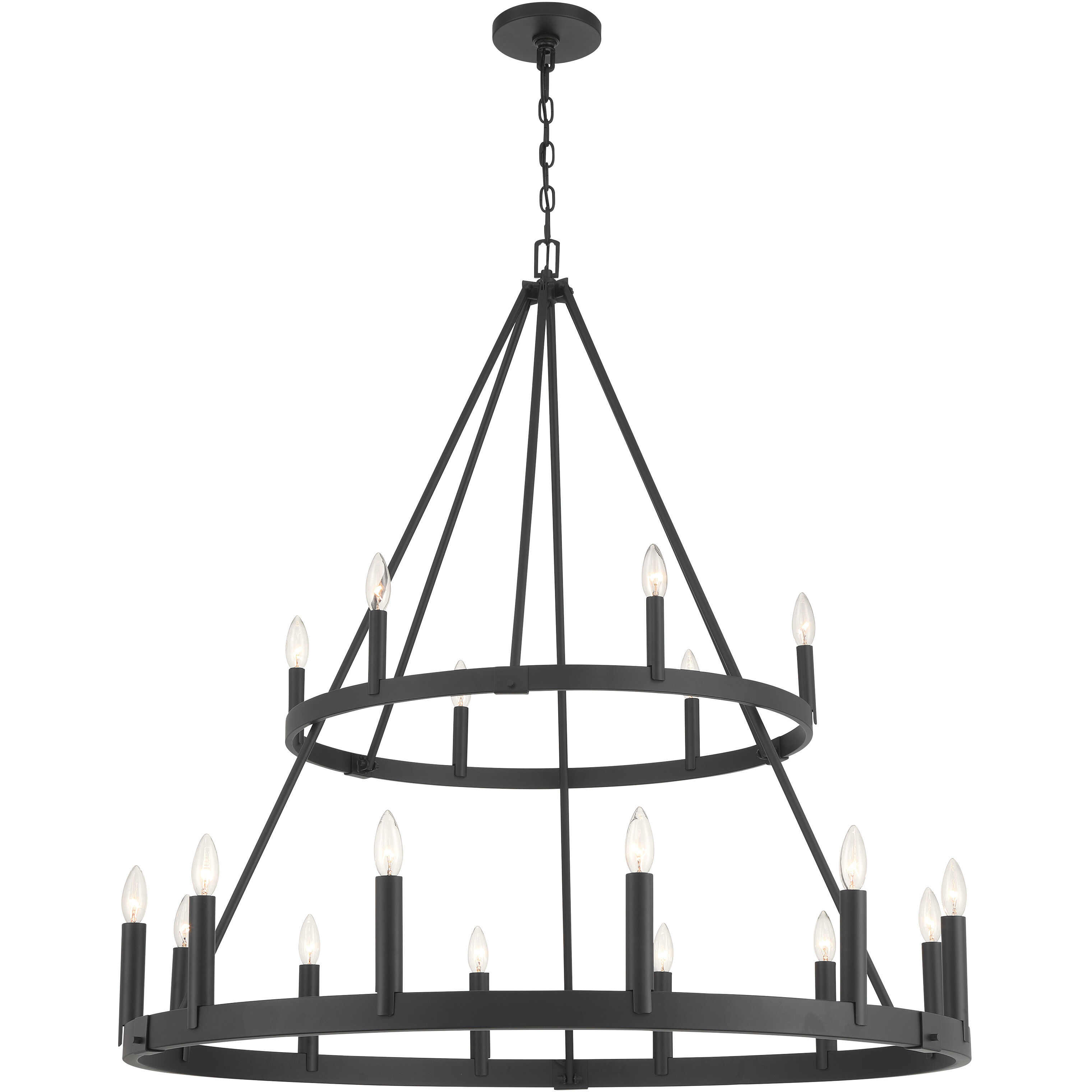 Dutton 18 Light 42.75 inch Coal Chandelier Ceiling Light