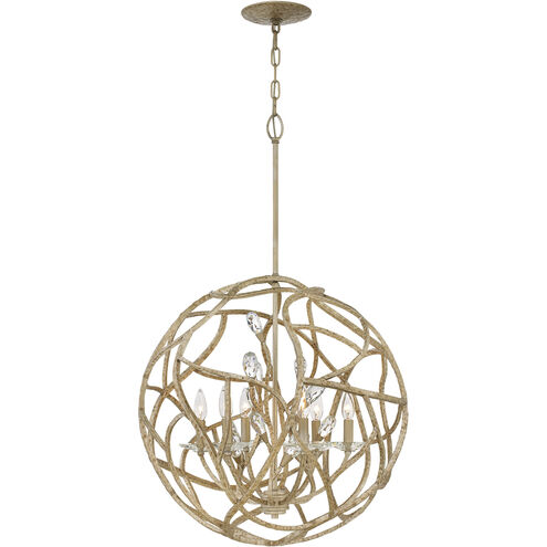 Eve LED 24 inch Champagne Gold Chandelier Ceiling Light, Orb