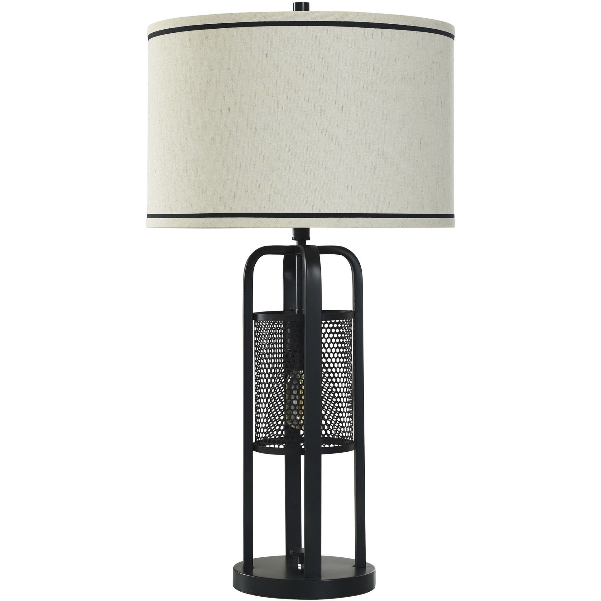 Cameron 33 inch 100.00 watt Satin Black Table Lamp Portable Light