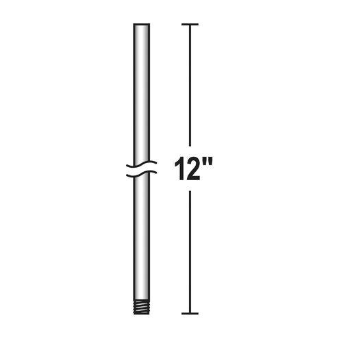 Downrod Black Fan Downrod, 12in