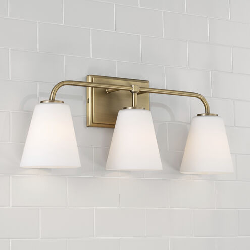 Brody 3 Light 23.5 inch Aged Brass Vanity Light Wall Light