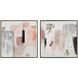 Modern Blush II Light Pink with White and Champagne Silver Framed Wall Art
