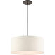 Meadow 3 Light 18 inch English Bronze Drum Pendant Ceiling Light 