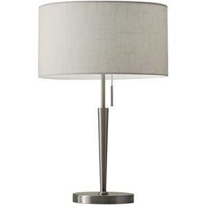 Hayworth 22 inch 150.00 watt Satin Steel Table Lamp Portable Light