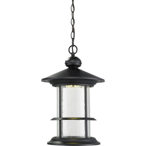 Genesis LED 11.63 inch Black Outdoor Chain Mount Ceiling Fixture