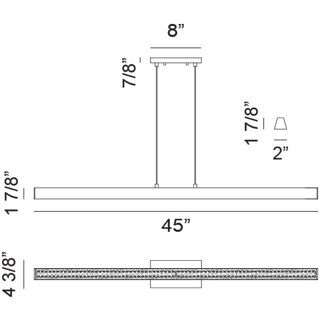 Isosceles LED 2 inch Aged Gold Brass Chandelier Ceiling Light