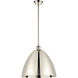 Ballston Dome LED 16 inch Polished Nickel Pendant Ceiling Light