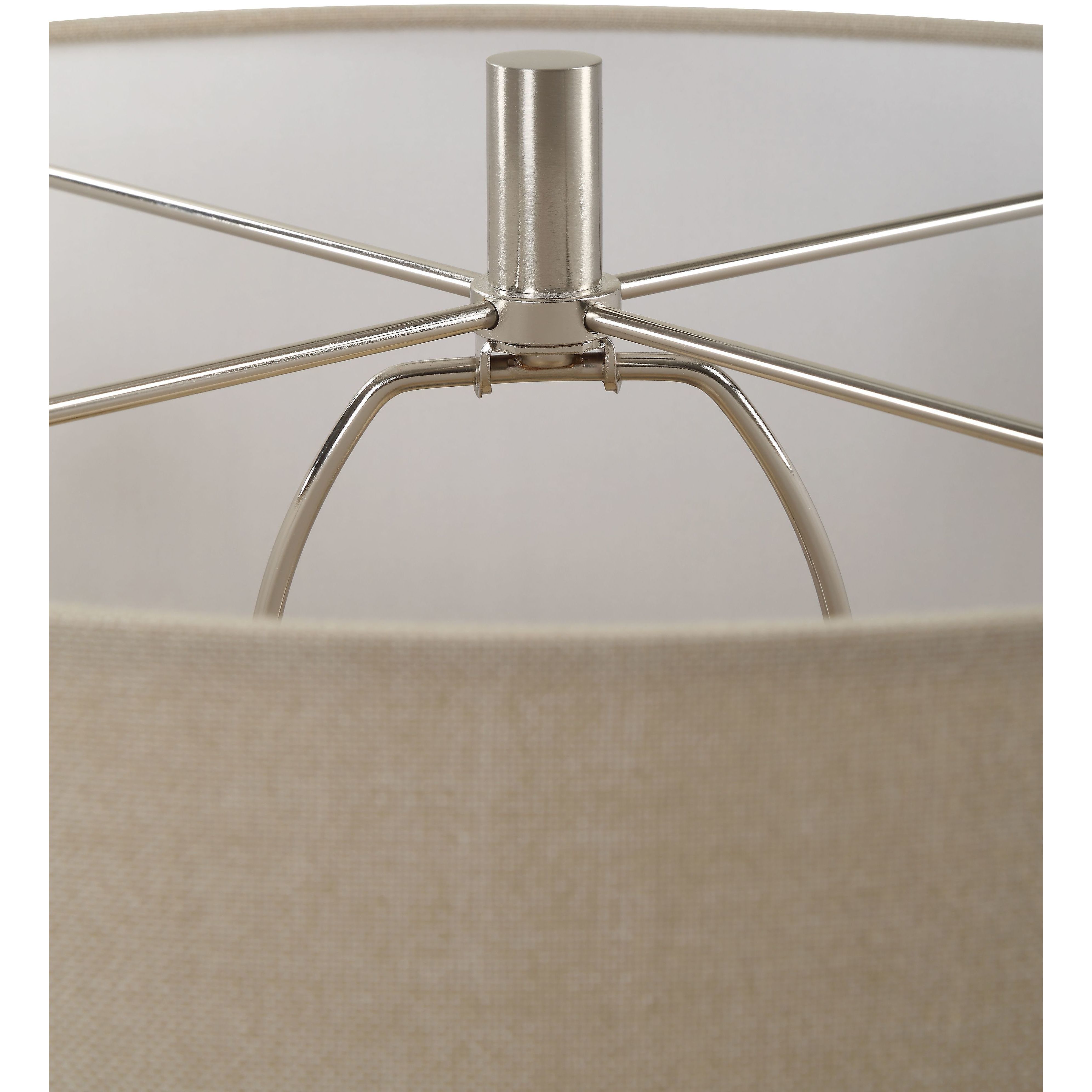 Loch 28.25 inch 150.00 watt Peacock Green And Slate Glaze and Brushed Nickel Table Lamp Portable Light