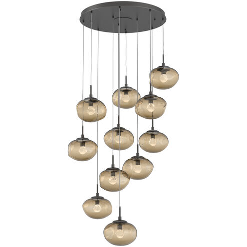 Nova LED LED Graphite Chandelier Ceiling Light, Round Multi-Port