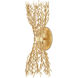 Sea Fan 2 Light 7.75 inch Gold Gilt Wall Sconce Wall Light, Aviva Stanoff Collection