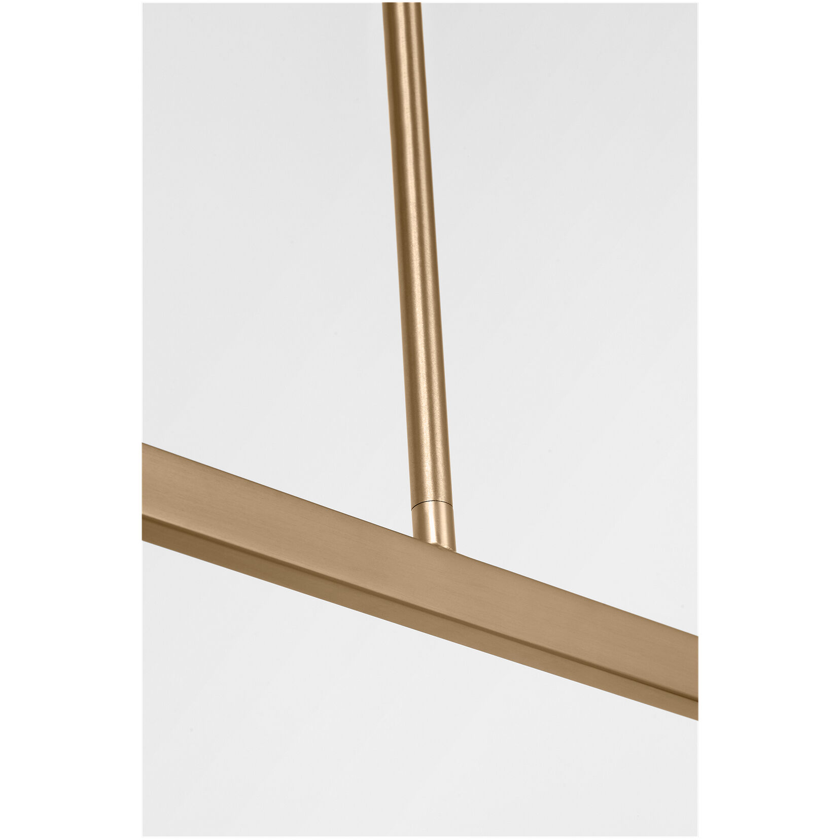 Zentro LED 48 inch Satin Brass Linear Chandelier Ceiling Light