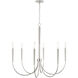 Holden 6 Light 33 inch Polished Nickel Chandelier Ceiling Light