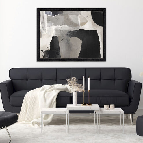 Abstract Black and Gray and Neutral and White Framed Art