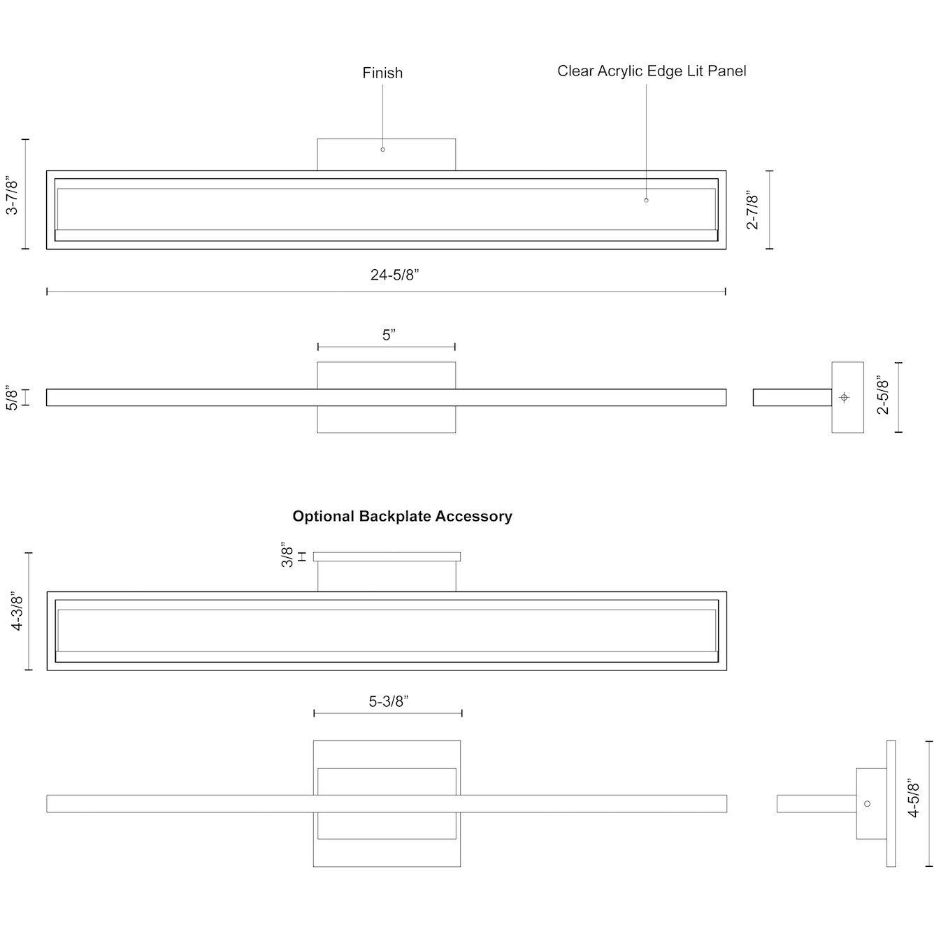 Brio 24.63 inch Bathroom Vanity Light
