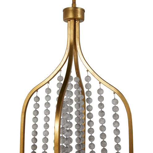 Neville 8 Light 34.75 inch Vintage Gold / Distressed Ivory Chandelier Ceiling Light