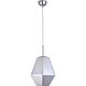 Canada 1 Light 12 inch Chrome Single Pendant Lighting Ceiling Light
