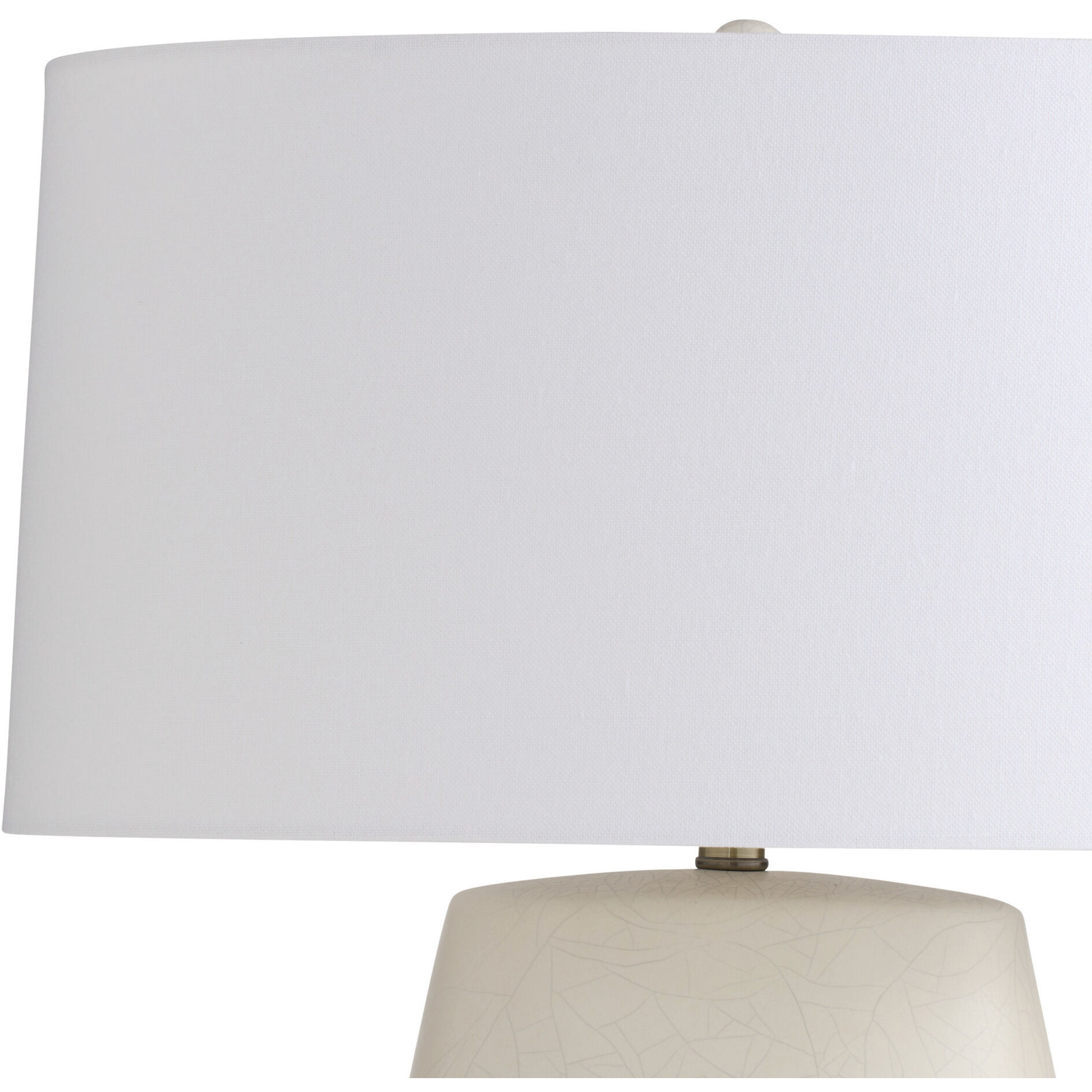 Deagan 29 inch 150.00 watt Matte Stained Ivory Crackle and Antique Brass Table Lamp Portable Light