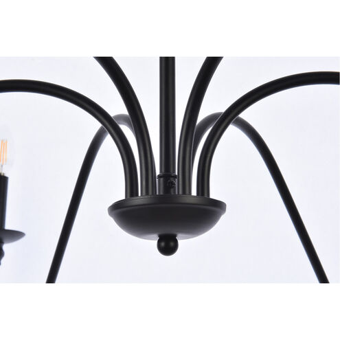 Rohan 6 Light 48 inch Matte Black Chandelier Ceiling Light