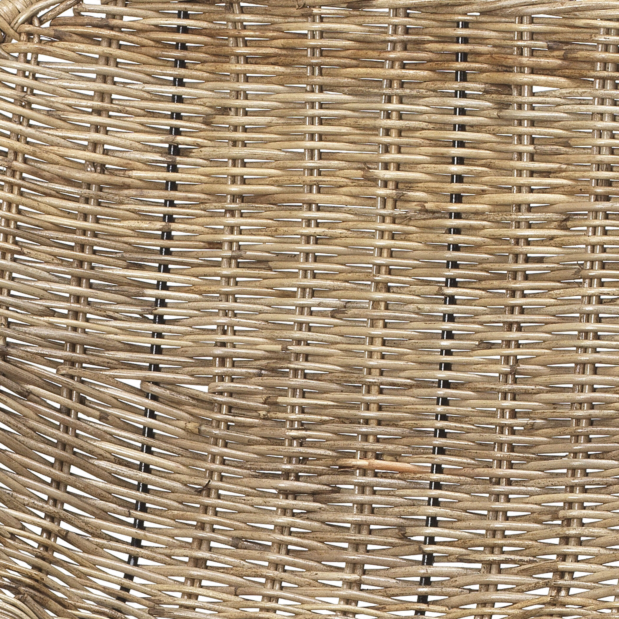 Nusa 32.5 inch Natural Rattan & Black Steel Counter Stool