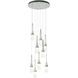 Link 9 Light 20.5 inch Vintage Platinum Pendant Ceiling Light in Clear Bubble, Round