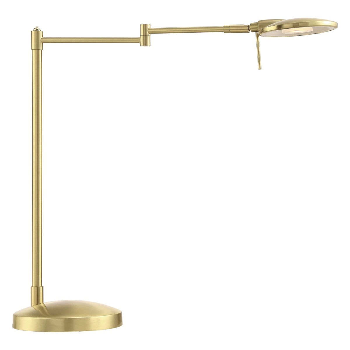 Dessau Turbo 18 inch 10 watt Satin Brass Desk Lamp Portable Light 