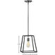 Fulton 1 Light 10 inch Aged Zinc with Antique Nickel Indoor Pendant Ceiling Light, Large